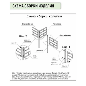 Калитка для оградки на кладбище, металлическая, черная (1 шт.)